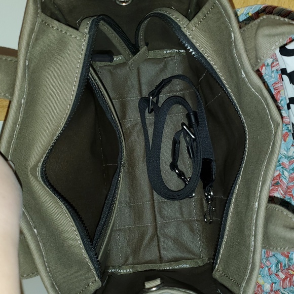 Marc Jacobs THE TOTE Bag, Size Medium in Slate Green Canvas - Picture 12 of 16